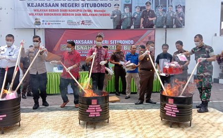 Kejaksaan Negeri Situbondo, Musnahkan Ribuan Barang Bukti
