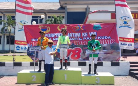 Cabor Berkuda Kabupaten Kediri Sumbang 1 Perunggu di Ajang Porprov Jatim
