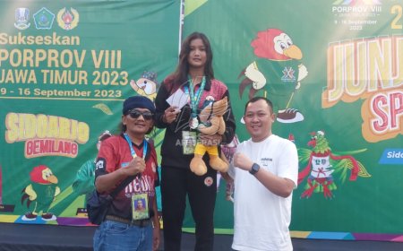 Kontingen Kabupaten Kediri Tambah 1 Perak dan 1 Perunggu Cabor Renang di Porprov Jatim