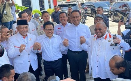 Anies - Cak Imin Tiba di Markas PKS, Sekjen Aboe Singgung "Semut Merah"