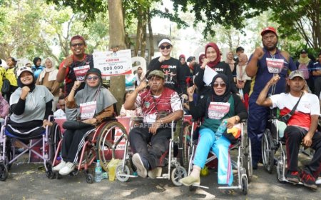 Puluhan Penyandang Disabilitas Ikuti Kediri Run 2023