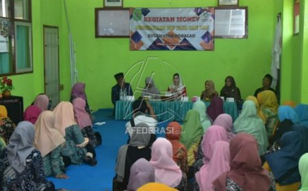 Lakukan Monev BOP PAUD di Kecamatan Pogalan, Ini Pesan Novita