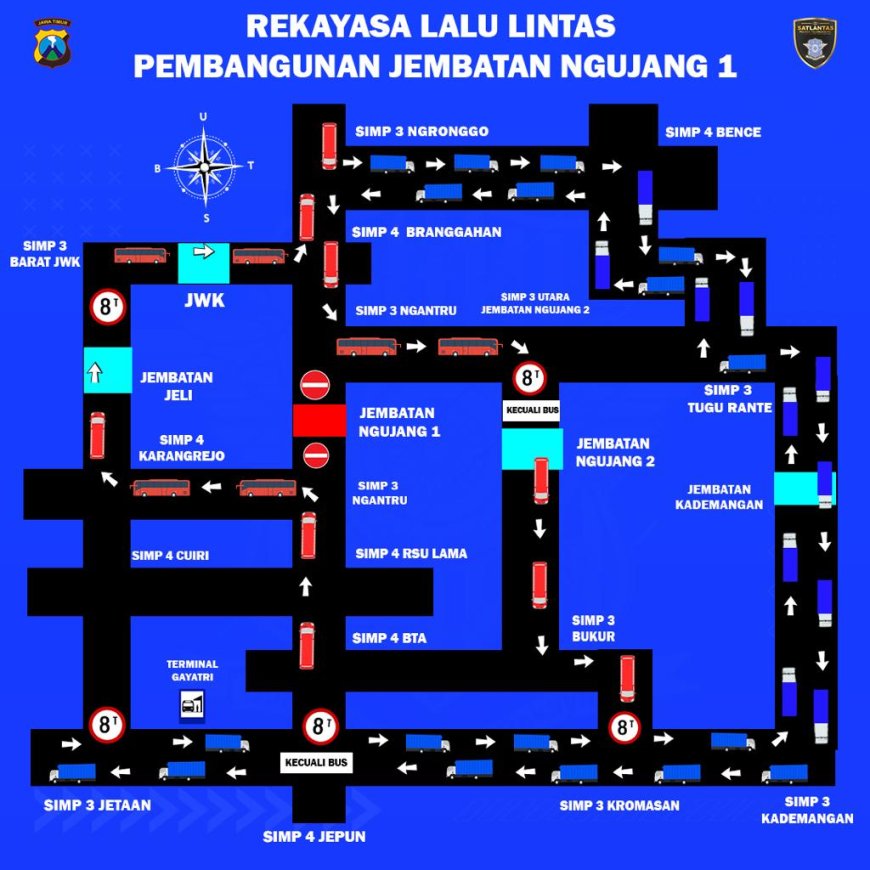 Jembatan Ngujang 1 Ditutup Total, Begini Rekayasa Lalin