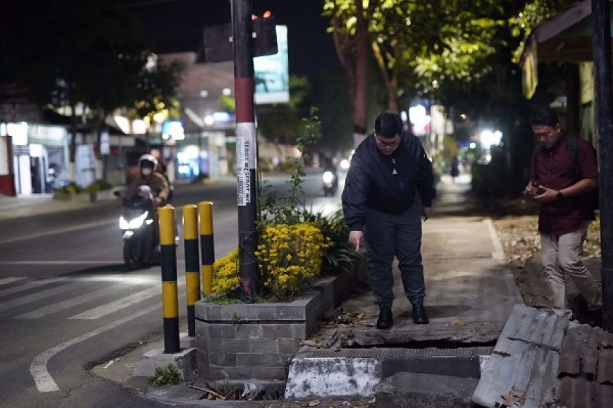 Mas Dhito Instruksikan Pengecekan Beton Penutup Gorong-Goron