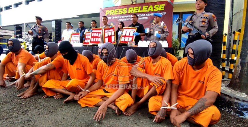 Polisi Tulungagung Jebloskan Belasan Budak Narkoba ke Jeruji Besi