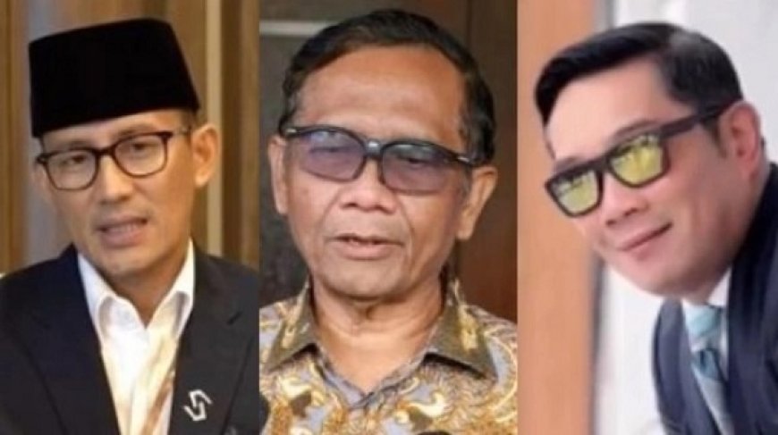 Adu Hebat Sandi Uno vs Mahfud MD vs Ridwan Kamil: Kandidat Cawapres Ganjar