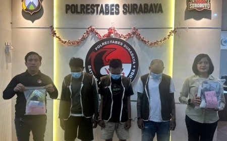 Tiga Residivis Pengedar Narkoba Ditangkap di Surabaya Barat