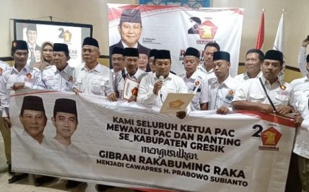 Rakercab Gerindra Gresik sepakat Usulkan Gibran Bacawapres Prabowo