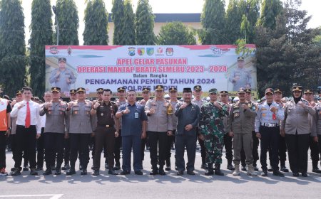 Operasi Mantap Brata Pemilu 2024, Polres Kediri Terjunkan 650 Personil