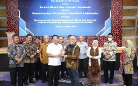 Kementan dan BRIN Teken Kesepakatan Sinergi untuk Mendukung Swasembada Pangan