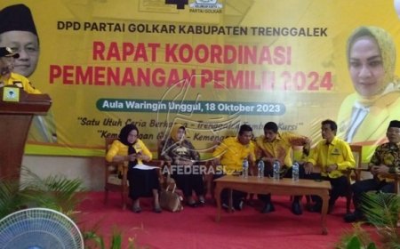 Menyongsong Pemenangan di Pemilu 2024, DPD Partai Golkar Trenggalek Gelar Rakor