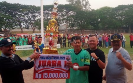 Kecamatan Kandat Keluar Sebagai Juara Dalam Piala Bung Karno Kediri