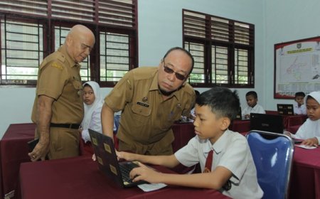 Bupati Asahan Tinjau Pelaksanaan ANBK