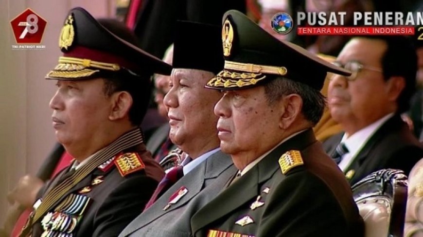 SBY Bersama Prabowo dan Megawati Hadiri Peringatan HUT ke-78 TNI di Monas