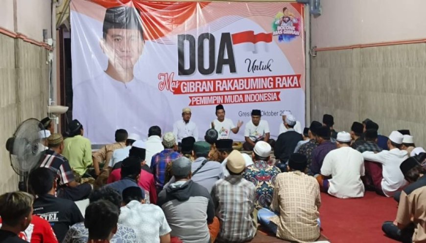 Ratusan Warga Gresik Gelar Doa Dukung Gibran Wapres 2024