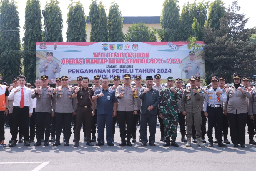 Operasi Mantap Brata Pemilu 2024, Polres Kediri Terjunkan 650 Personil