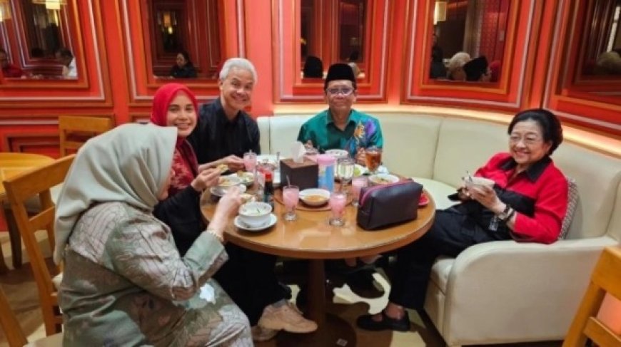 Ganjar Pranowo Resmi Pilih Mahfud MD sebagai Cawapres di Pilpres 2024, Megawati Ikut Hadir dalam Makan Siang Kebersamaan