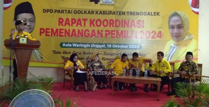 Menyongsong Pemenangan di Pemilu 2024, DPD Partai Golkar Trenggalek Gelar Rakor