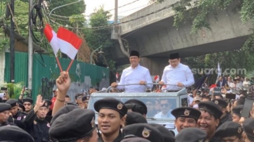 Anies Baswedan dan Muhaimin Iskandar Berangkat Menuju KPU untuk Mendaftar Sebagai Capres dan Cawapres