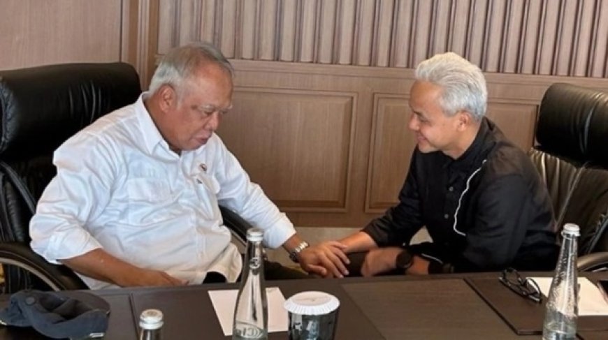 Menteri PUPR Basuki Hadimuljono Bertemu Ganjar Pranowo: Ekspresi Menteri dan Tanda Pertemuan Penting