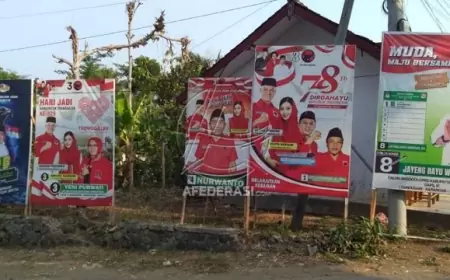 Bawaslu Trenggalek Imbau Baliho  Ajakan Berupa Gambar Paku Mencoblos ke Nomor Dicopot