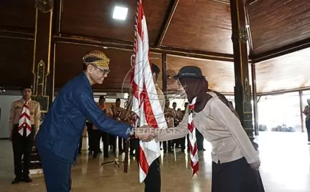 Pj Bupati Tulungagung Lepas Kontingen Raimuna Jatim XIV Tahun 2023 untuk Meningkatkan Keterampilan Kepramukaan