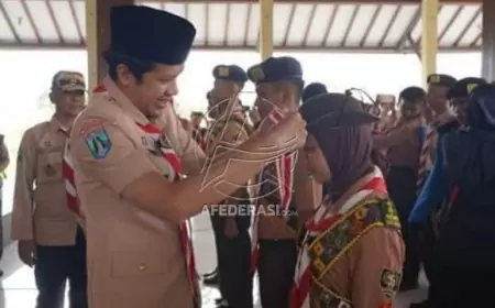 Wakil Bupati Trenggalek, Lantik 98 Pramuka Penegak Garuda