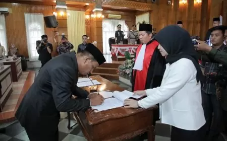 Bupati Hadiri Pelantikan PAW Anggota DPRD Kabupaten Asahan