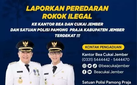 Satpol PP dan Bea Cukai Jember Buka Layanan Pengaduan Rokok Ilegal