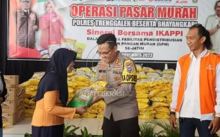 Polres Trenggalek Gelar Operasi Pasar, Gerakan Pangan Murah