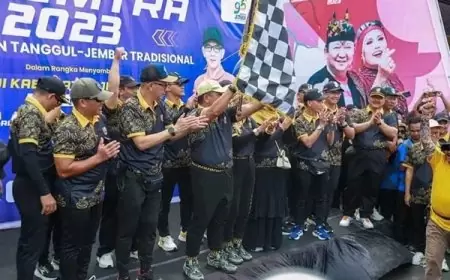 Ribuan Peserta Tajemtra Bergoyang, Bupati Hendy Menyampaikan Pesan Khusus