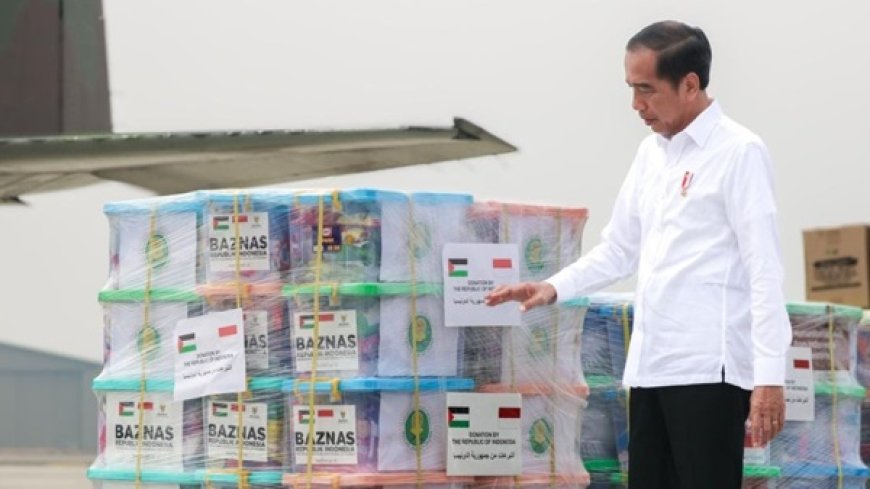 Presiden Jokowi Lepas Bantuan Kemanusiaan untuk Palestina, Gabungan Pemerintah dan Masyarakat Indonesia