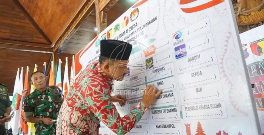Ketua DPRD Tulungagung Menyambut Positif Ikrar Tekad Pemilu Damai 2024