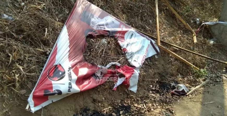 Baliho Salah Satu Caleg PDIP Dirusak dan Dibakar, Ini Tanggapan Politisi PDIP Trenggalek Doding Rahmadi