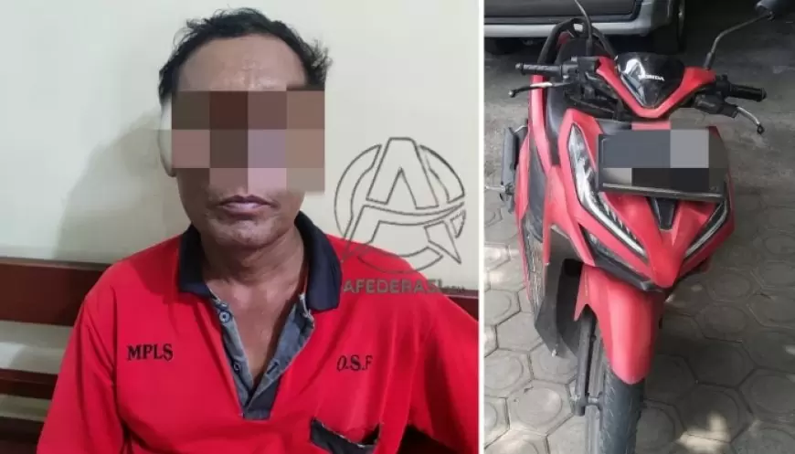 Gondol Motor di Depan Rumah,Pria di Tulungagung Digiring ke Polsek Kedungwaru