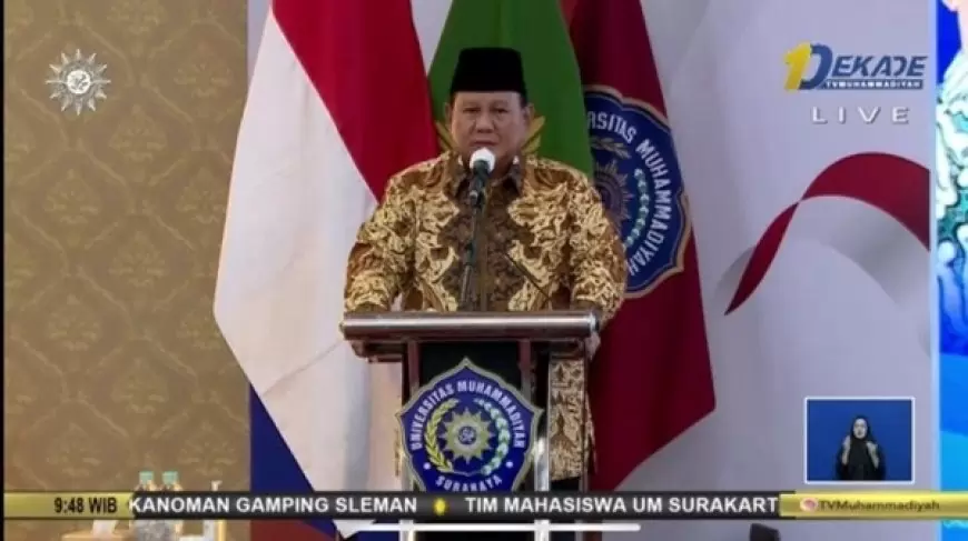 Prabowo Minta Maaf atas Ketidakhadiran Gibran dalam Dialog Muhammadiyah