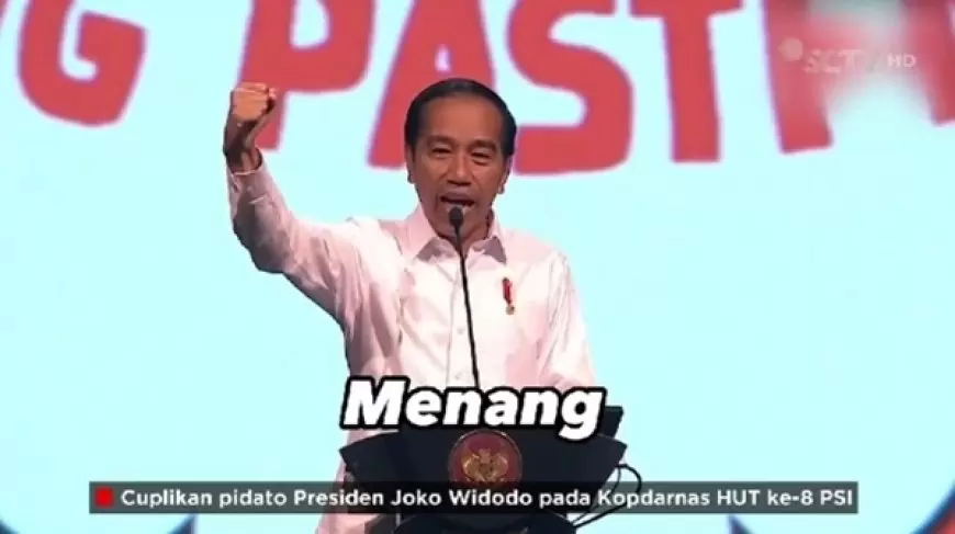 Jokowi Menjadi Bintang Iklan PSI, Meneriakkan Semangat 'Menang Pasti Menang!'