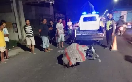 Kurang Hati-Hati, Pemotor di Kediri Tewas Usai Tabrak Truk yang Sedang Parkir