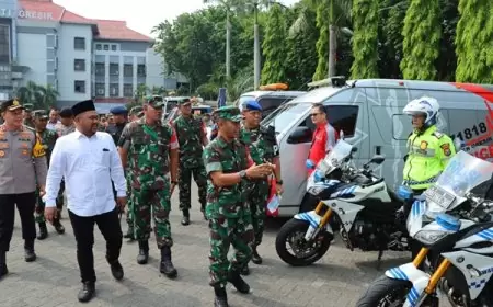 Kunker Presiden RI di Gresik, TNI-Polri Gelar Apel Pasukan Pengamanan