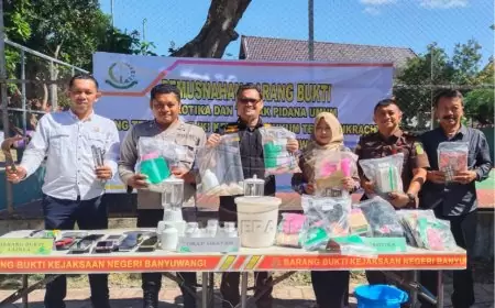 Jelang Akhir Tahun Ribuan Pil Koplo Dimusnahkan Kejari Banyuwangi