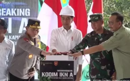 Jokowi Resmikan Pembangunan Gedung Kodim di Ibu Kota Nusantara