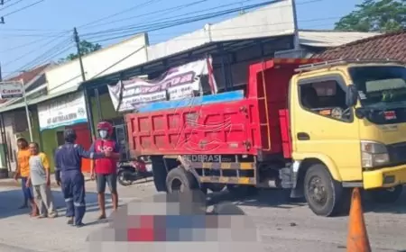 Pemotor Asal Watugede Meninggal Usai Tabrak Truk Parkir di Bahu Jalan
