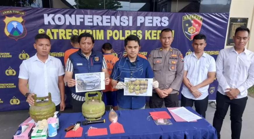 Komplotan Maling Gas Elpiji di Kediri Diringkus Polisi, 39 Tabung Diamankan