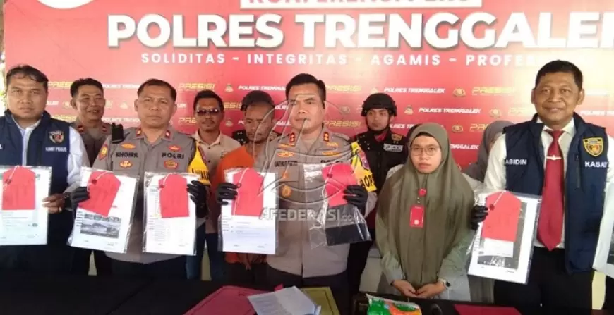 Polres Trenggalek Berhasil Tangkap Pelaku Penipuan Online Mengatasnamakan Prabu Motor Ponorogo