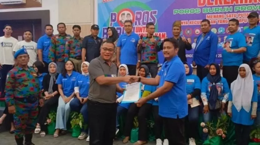 Poros Buruh di Riau Bersatu untuk Dukung AMIN di Pilpres 2024