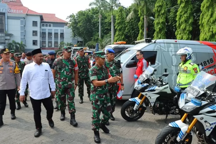 Kunker Presiden RI di Gresik, TNI-Polri Gelar Apel Pasukan Pengamanan
