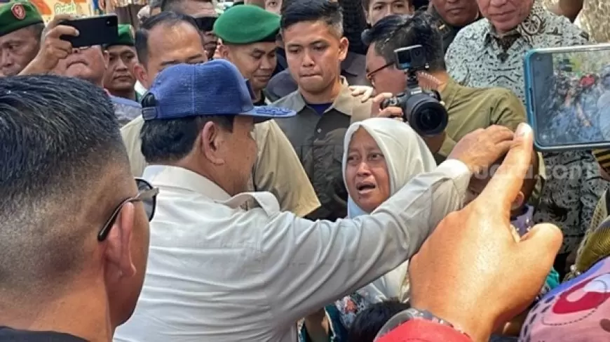 Prabowo Subianto Resmikan Sumber Air Bersih di Kuningan, Warga Sambut dengan Antusias