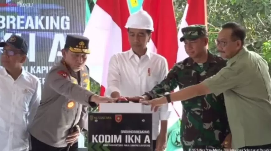 Jokowi Resmikan Pembangunan Gedung Kodim di Ibu Kota Nusantara