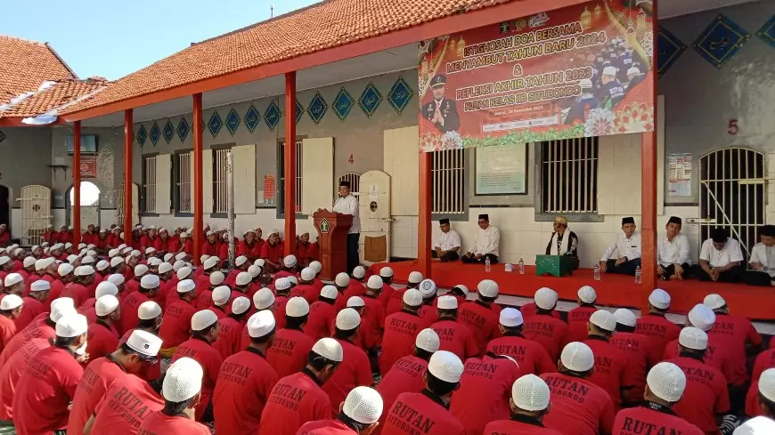 Refleksi Akhir Tahun, Rutan Situbondo Gelar Doa Bersama Seluruh WBP
