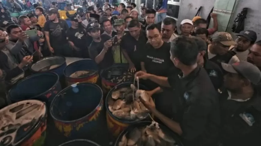 Dengar Keluhan Nelayan dan Buruh Pelabuhan Niaga Bronjong, Anies Berjanji Perbaiki Tata Niaga demi Kesejahteraan Nelayan